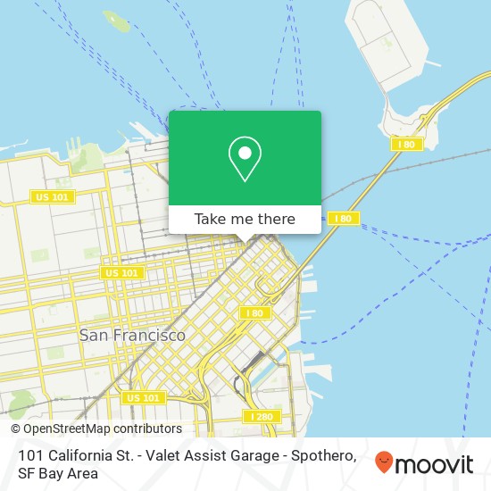 Mapa de 101 California St. - Valet Assist Garage - Spothero