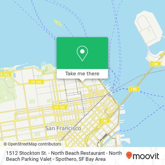 Mapa de 1512 Stockton St. - North Beach Restaurant - North Beach Parking Valet - Spothero