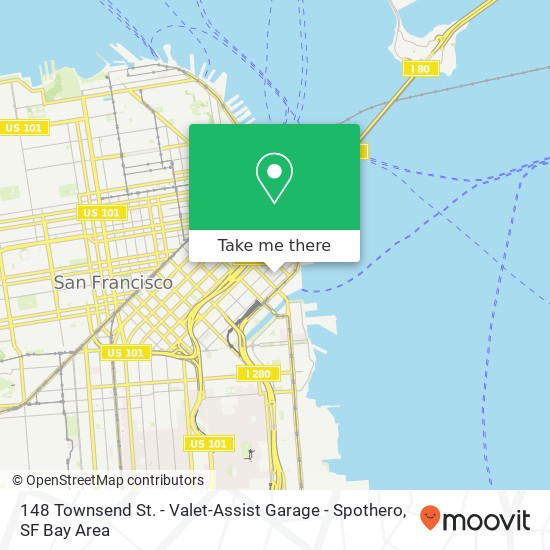 148 Townsend St. - Valet-Assist Garage - Spothero map