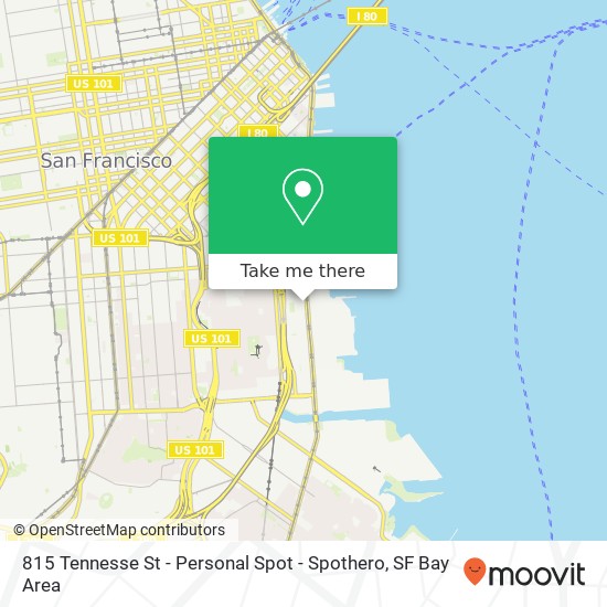 815 Tennesse St - Personal Spot - Spothero map