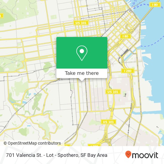 701 Valencia St. - Lot - Spothero map