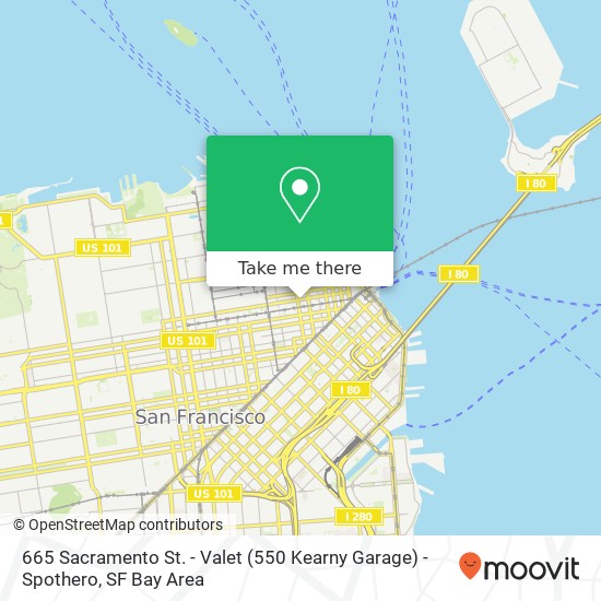 665 Sacramento St. - Valet (550 Kearny Garage) - Spothero map