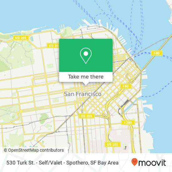 530 Turk St. - Self / Valet - Spothero map