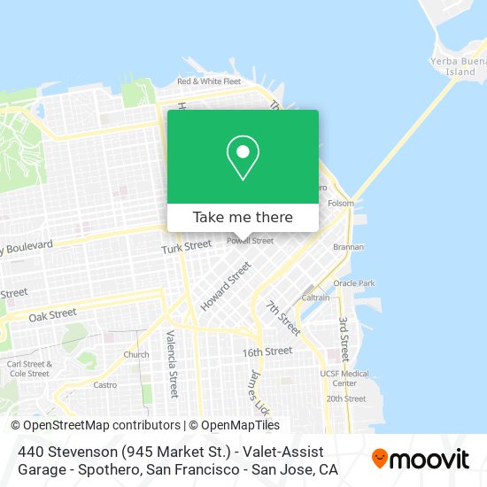 440 Stevenson (945 Market St.) - Valet-Assist Garage - Spothero map