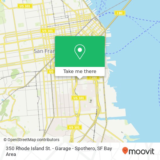 350 Rhode Island St. - Garage - Spothero map