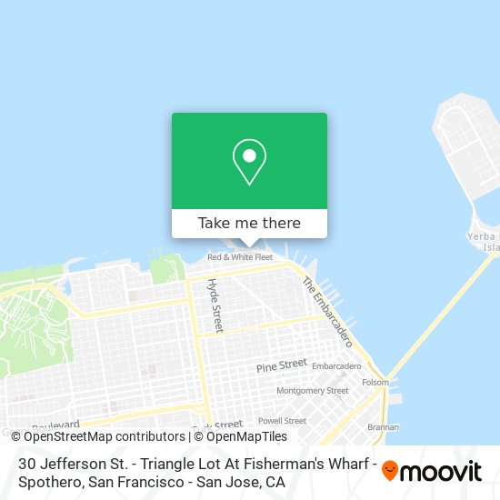 30 Jefferson St. - Triangle Lot At Fisherman's Wharf - Spothero map