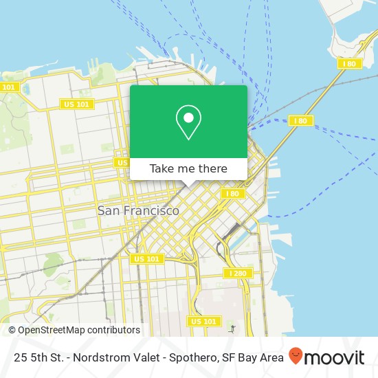 25 5th St. - Nordstrom Valet - Spothero map