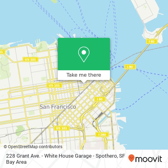 228 Grant Ave. - White House Garage - Spothero map