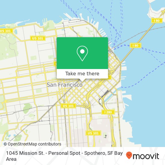 Mapa de 1045 Mission St. - Personal Spot - Spothero