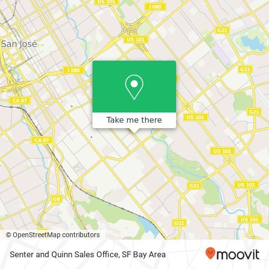 Senter and Quinn Sales Office map