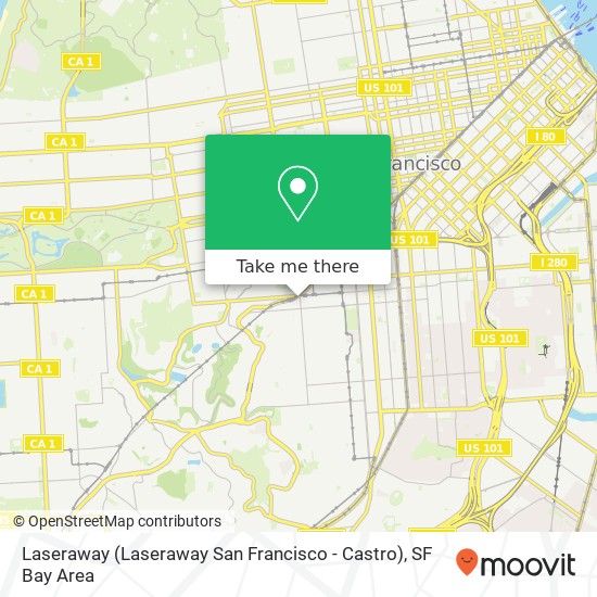 Laseraway (Laseraway San Francisco - Castro) map