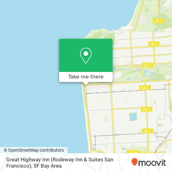 Great Highway Inn (Rodeway Inn & Suites San Francisco) map