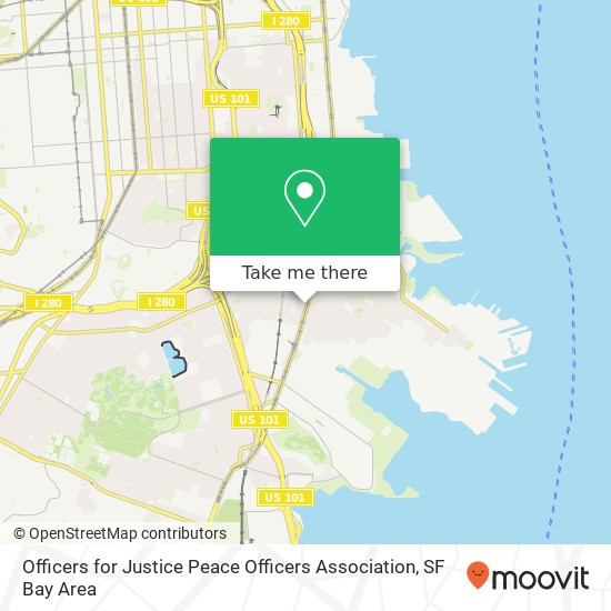 Officers for Justice Peace Officers Association map