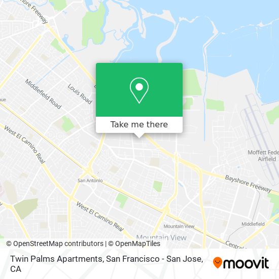 Mapa de Twin Palms Apartments