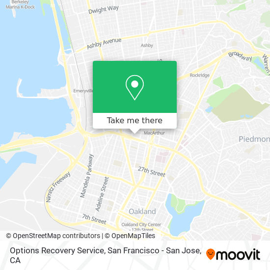 Mapa de Options Recovery Service