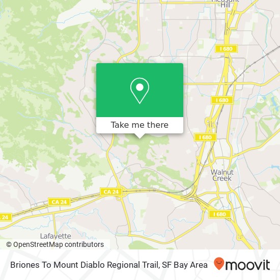 Briones To Mount Diablo Regional Trail map