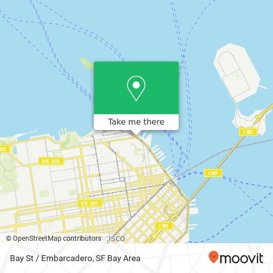 Bay St / Embarcadero map