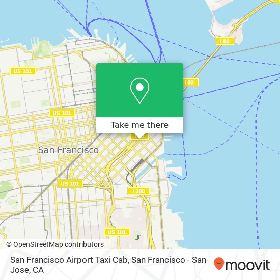 Mapa de San Francisco Airport Taxi Cab