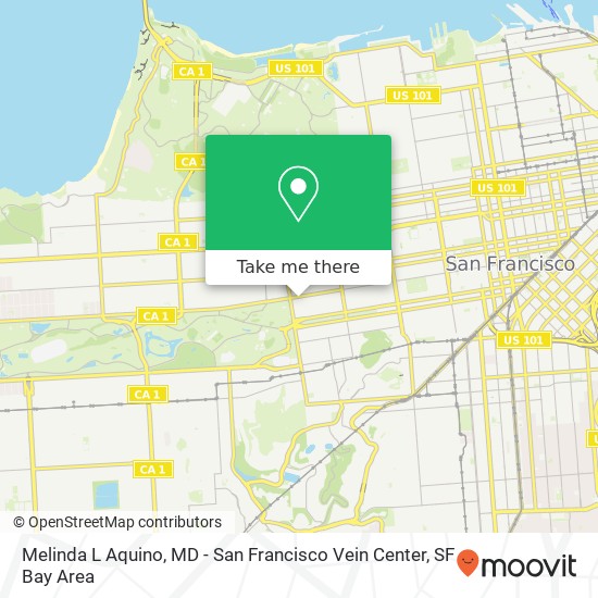 Mapa de Melinda L Aquino, MD - San Francisco Vein Center