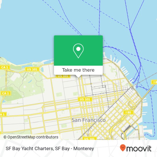 SF Bay Yacht Charters map