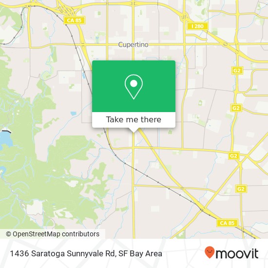 Mapa de 1436 Saratoga Sunnyvale Rd