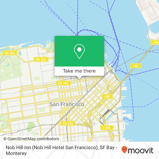 Mapa de Nob Hill Inn (Nob Hill Hotel San Francisco)