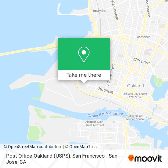 Post Office-Oakland (USPS) map