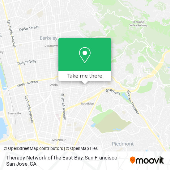 Mapa de Therapy Network of the East Bay