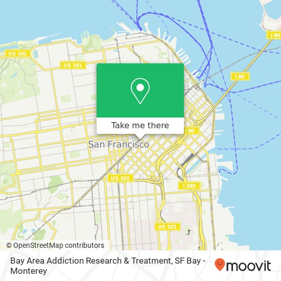 Bay Area Addiction Research & Treatment map