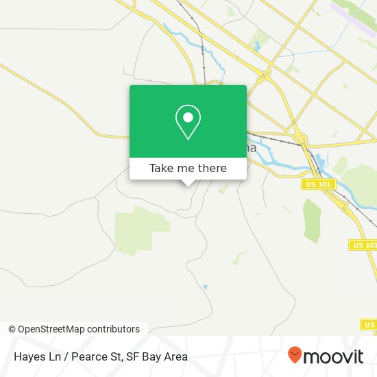 Mapa de Hayes Ln / Pearce St