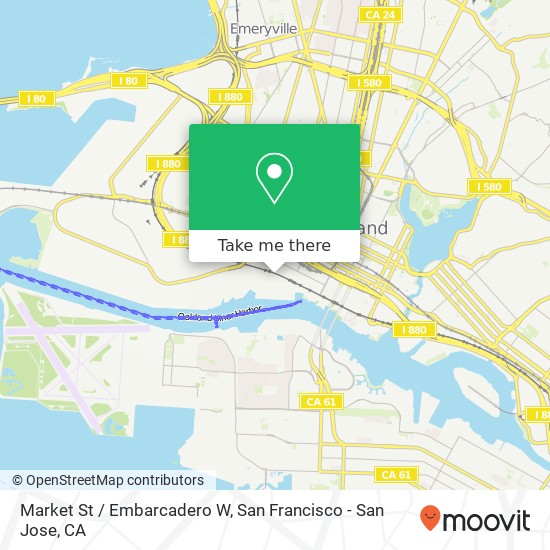 Market St / Embarcadero W map