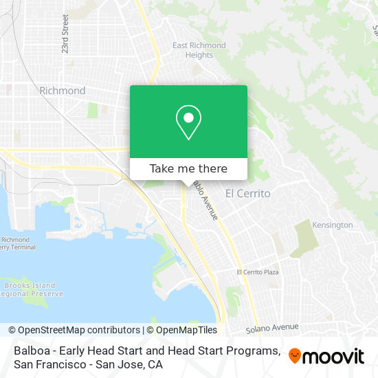 Mapa de Balboa - Early Head Start and Head Start Programs
