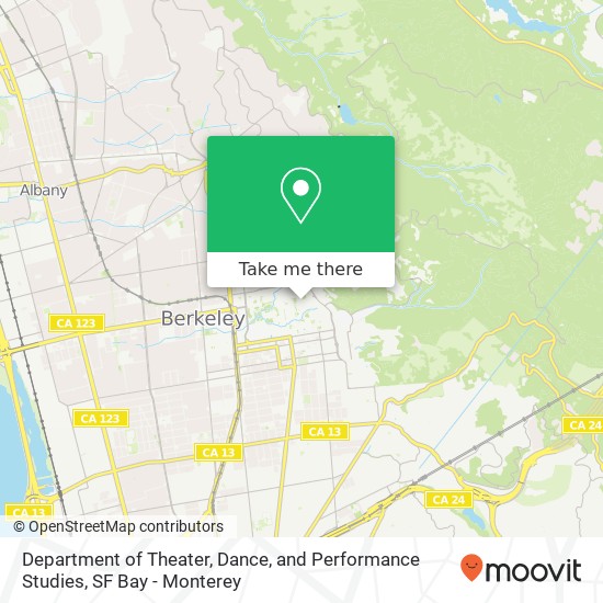 Department of Theater, Dance, and Performance Studies map