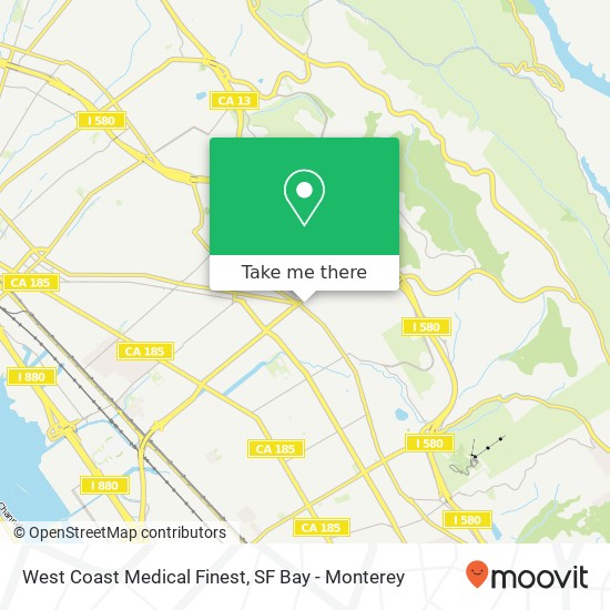 West Coast Medical Finest map