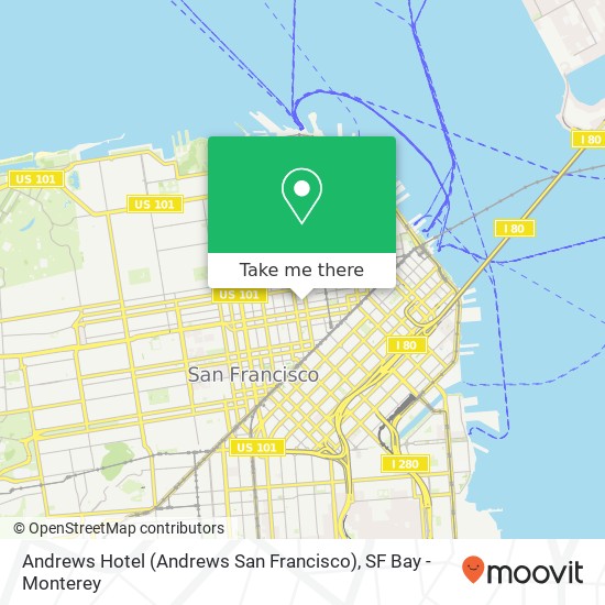 Mapa de Andrews Hotel (Andrews San Francisco)