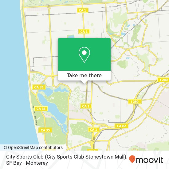 Mapa de City Sports Club (City Sports Club Stonestown Mall)