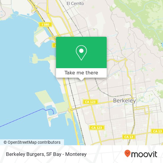Berkeley Burgers map
