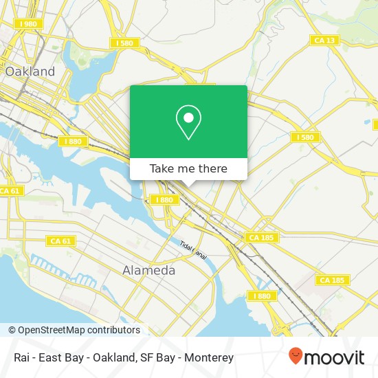 Rai - East Bay - Oakland map