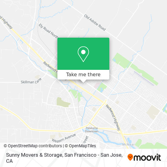 Mapa de Sunny Movers & Storage