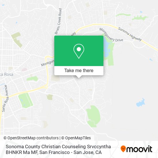 Mapa de Sonoma County Christian Counseling Srvccyntha BHNKR Ma MF