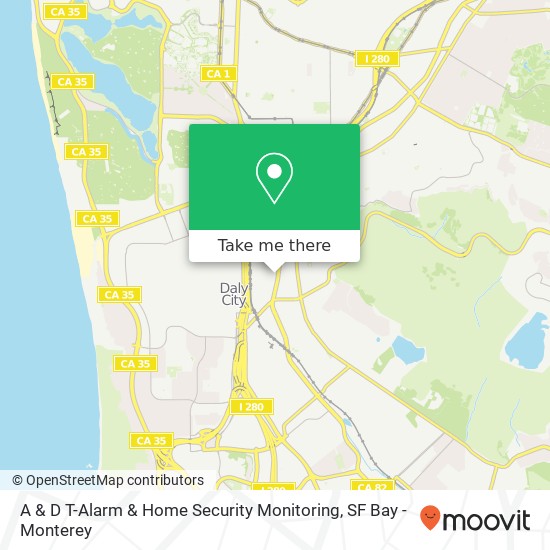 A & D T-Alarm & Home Security Monitoring map