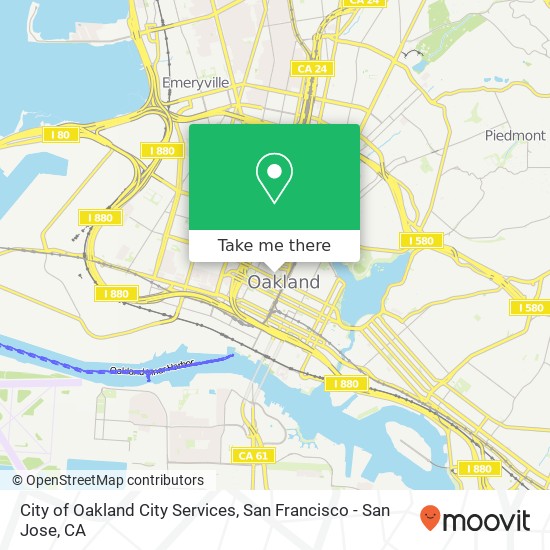 City of Oakland City Services map