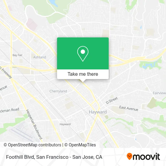 Foothill Blvd map