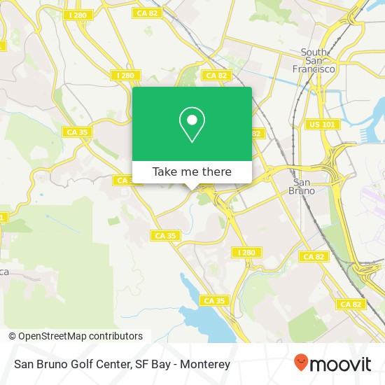 San Bruno Golf Center map