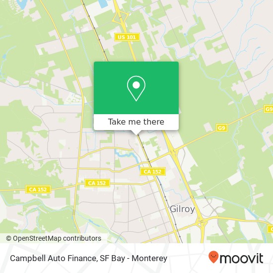 Campbell Auto Finance map