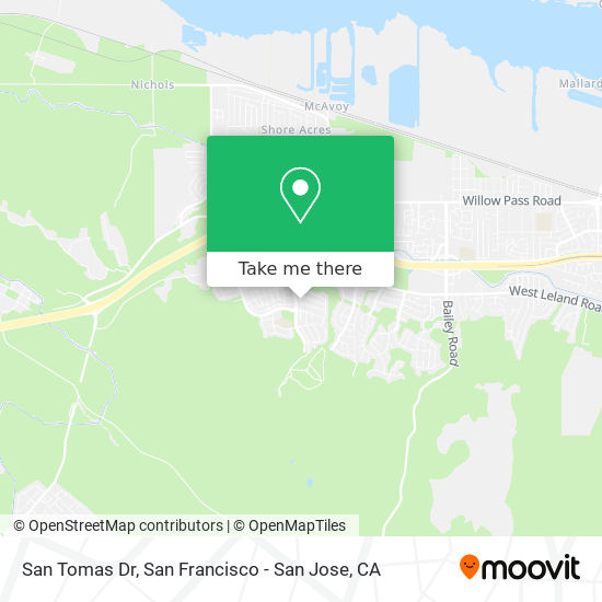 San Tomas Dr map