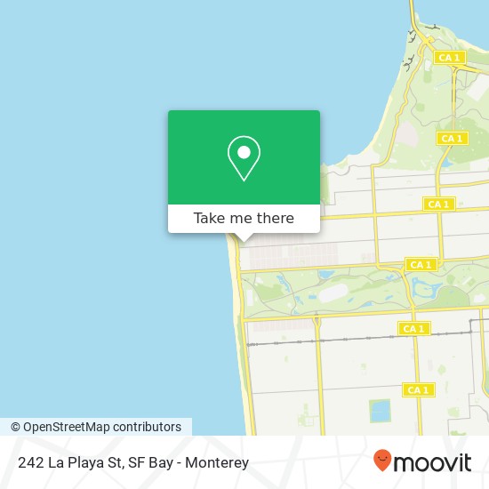 242 La Playa St map