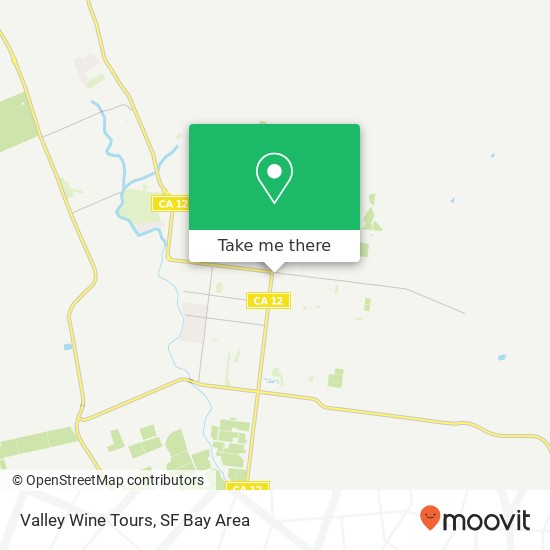 Valley Wine Tours map