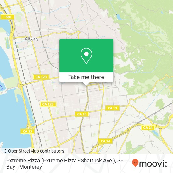 Extreme Pizza (Extreme Pizza - Shattuck Ave.) map