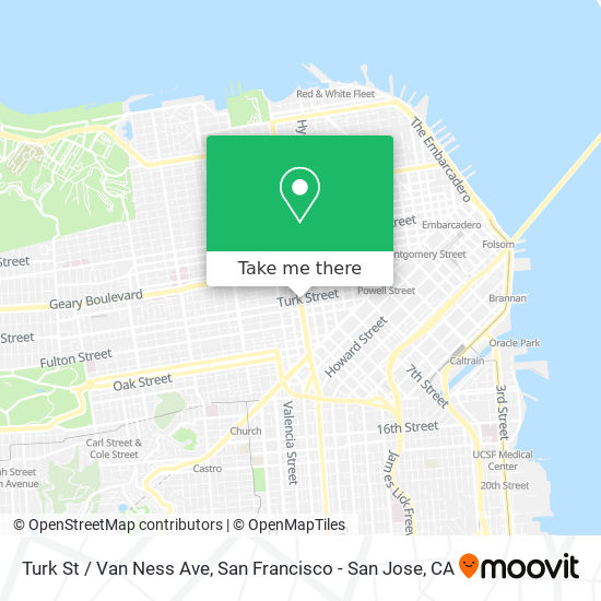 Mapa de Turk St / Van Ness Ave